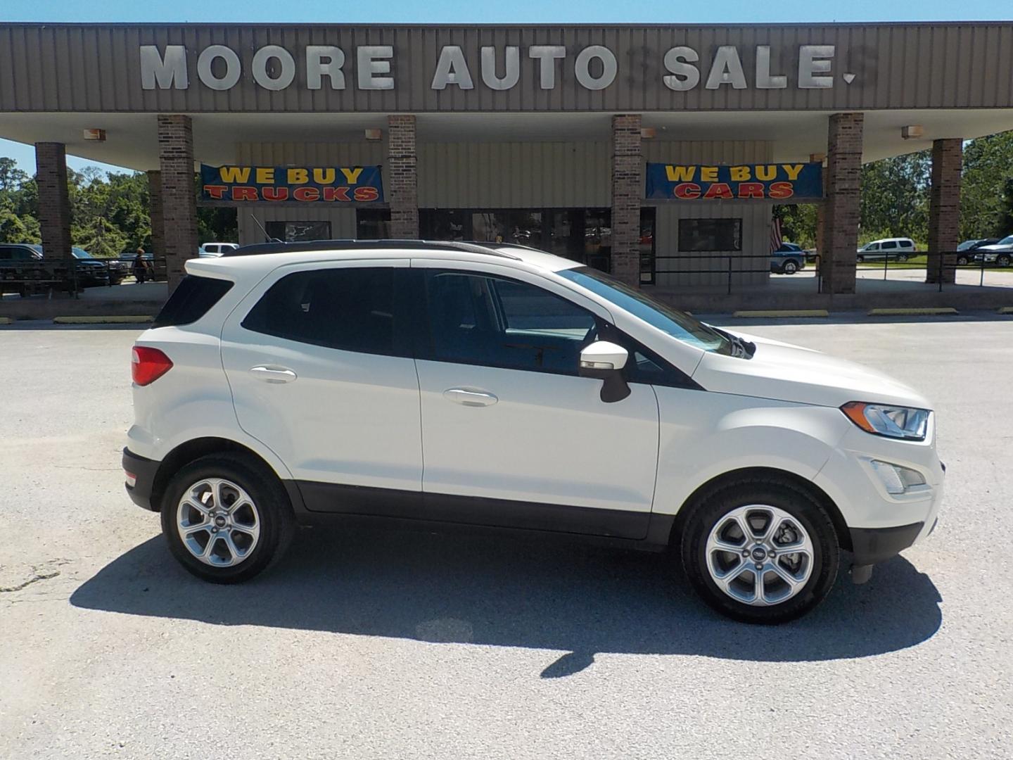 2020 White /Gray Ford EcoSport (MAJ3S2GE1LC) , Automatic transmission, located at 1617 W Church Street, Livingston, TX, 77351, (936) 327-3600, 30.710995, -94.951157 - Great economy in a SUV - Photo#0